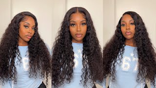 Quick and easy GLUELESS install 28” DEEP WAVE | Hermosa Hair