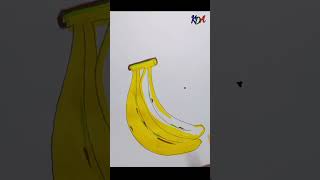 How to Draw a banana drawing Step by Step | Kids Drawing Art |