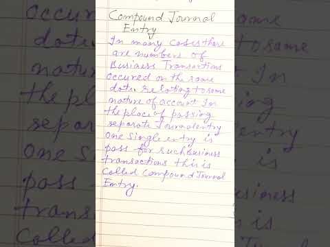 Compound Journal Entry|#journalentries |#class11th|#accounts # ...