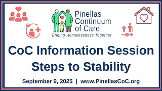 Pinellas CoC Info Session - Steps to Stability