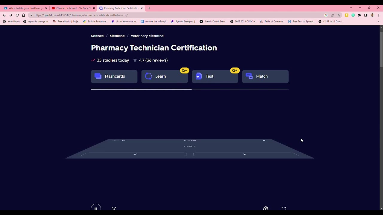 Pharmacy Technician Certification Flashcards Quizlet - YouTube