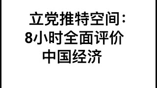 立党推特空间：8小时全面评价中国经济