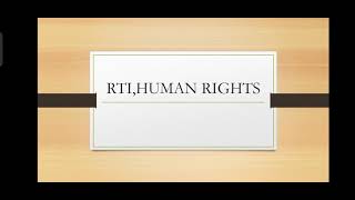 tnpsc grp2,1 mains topic- RTI,HUMAN RIGHTS EXPLANATION