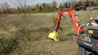 Trincia @GhediniAttachments  DA51 su #escavatore  #kubota  KX41-2