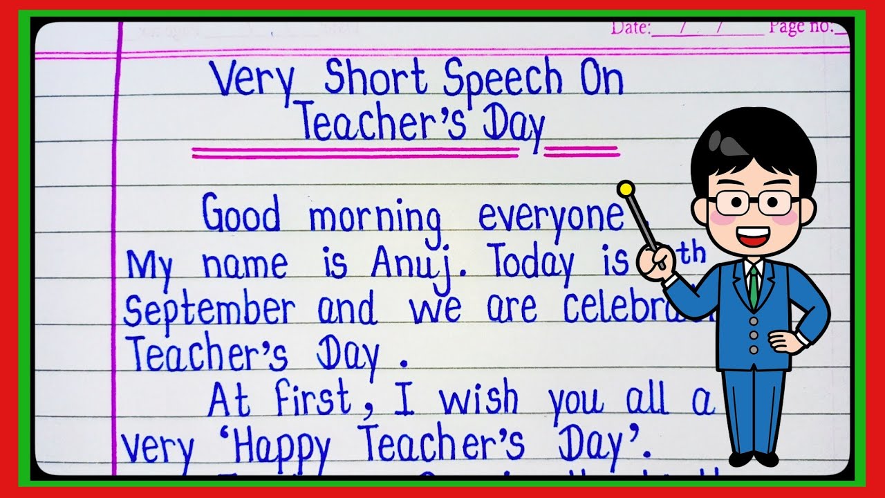 Very Short Speech On Teachers Day | Teachers Day Speech | Speech On ...