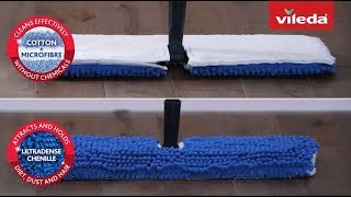 How to use the Vileda Microfibre Flip Mop for wet and dry floor cleaning