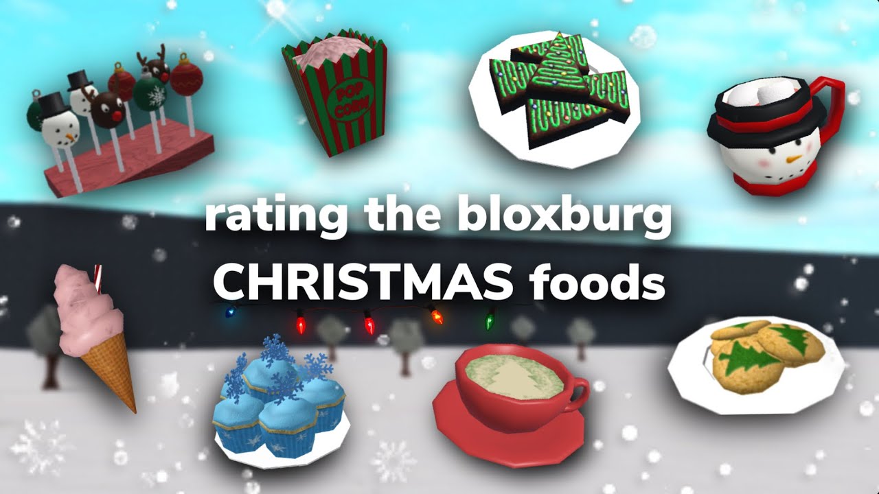 Rating The Bloxburg CHRISTMAS Foods - YouTube