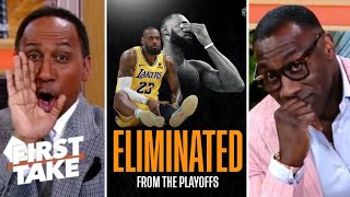 FIRST TAKE | "LeBron is a FAKE G.O.A.T" - Stephen A. rips Shannon after Lakers eliminated by Nuggets