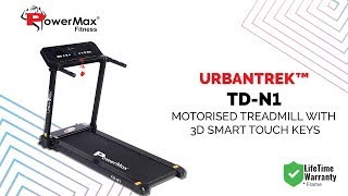 PowerMax Fitness - UrbanTrek™ TD-N1 Treadmill with App for Android & iOS And Bluetooth Music