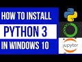 How to install PYTHON 3 / JUPYTER Notebook using ANACONDA Navigator in Windows 10.