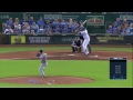 det@kc cain slugs a solo home run to deep left