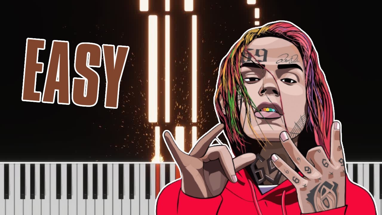 6ix9ine - Bori Feat. Lenier | EASY Piano Tutorial - YouTube