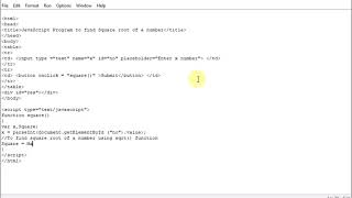 JavaScript Program to find Square root of a number
