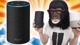 AmazonEcho開封レビュー！GoogleHomeと音質などを比較してみたぞ！【アマゾンエコー,アレクサ,Alexa,グーグルホーム】