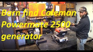 Coleman Powermate 2500 generator sat for a long time.  Let's get it running!