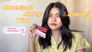 Rom\u0026nd Juicy Lasting Tint | Review, Swatches and Comparison for Shades 07, 20, 25, 27