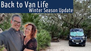 Back to Van Life!  Winter 2025 Update - VA to FL to TX - What's Ahead?