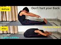 Paschimottanasana। Forward bending। अपनी पीठ को नुकसान पहुंचाए बिना