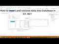 insert and retrieve data from database in datagridview in c#||sql server database