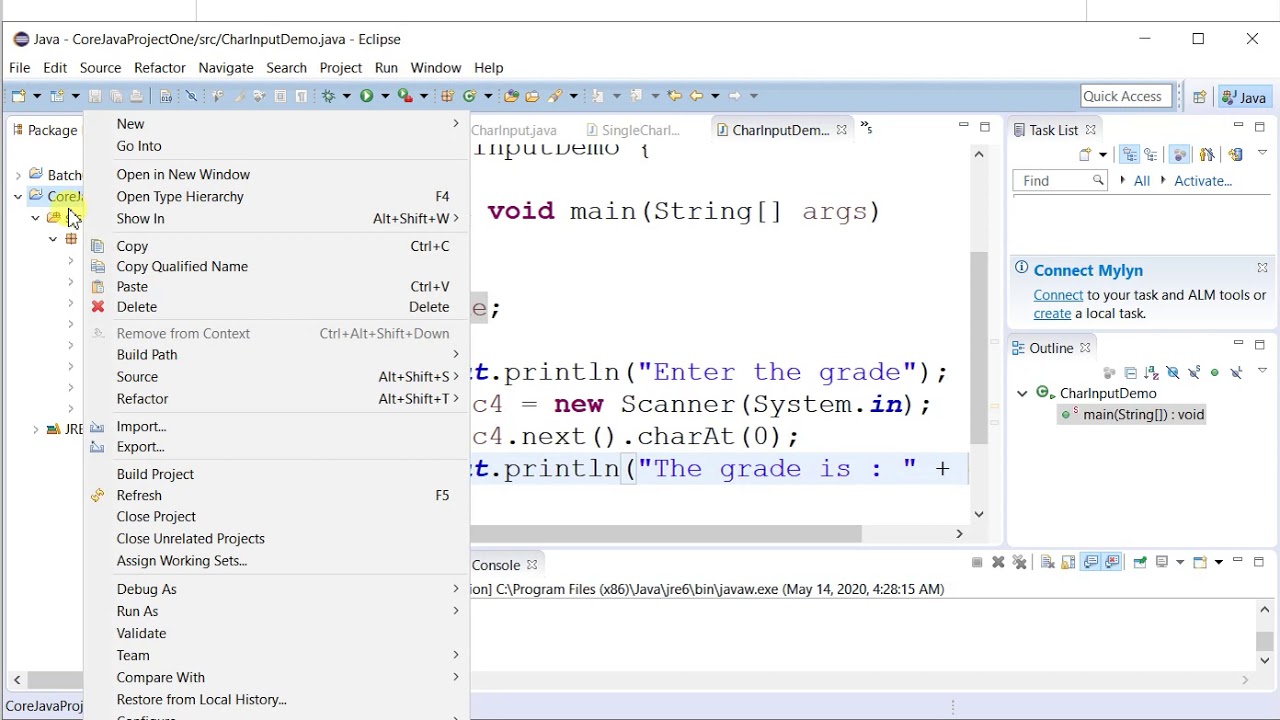 Java Programming Tutorial 7 Character Input Youtube