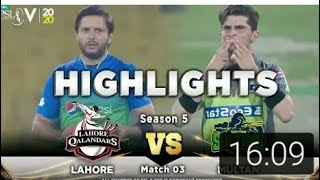 Lahore Qalandars vs Multan Sultans | Full Match Highlights Match 3 |21 Feb 2020