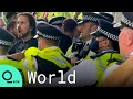 Anti-Vaccine Protesters Clash With London Police Outside Ex-BBC HQ
