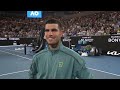 carlos alcaraz on court interview australian open 2025 first round