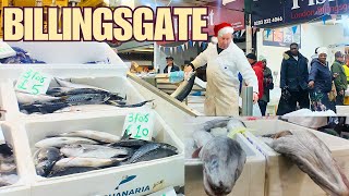 Christmas at Billingsgate: Exploring the UK’s Largest Fish Market! | London Walking Tour 4K