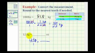 Examples Convert Weight Between The Standard And Metric System