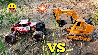 RC Rock Crawler vs JCB | Remote Control Car | RC JCB
