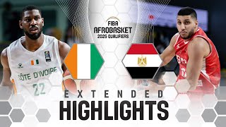 Cote d'Ivoire 🇨🇮 v Egypt 🇪🇬 | Extended Highlights | FIBA AfroBasket 2025 Qualifiers