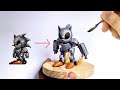 Making Mecha Sonic (MK2) with Clay / Sonic the hedgehog2 [kiArt]