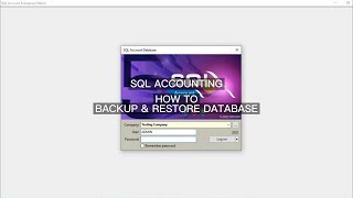 SQL BACKUP & RESTORE DATABASE 2.0
