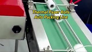 Thermal Paper Rolls Automatic PE Film Packaging Line #automaticpackingmachinery #packingline