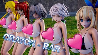 [MMD R18] Crayon - Bar (Iowa, Sakuya, Hong Meiling, Mirai Akari, Unryuu)