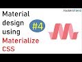 4. Typography in Materialize CSS  - Materialize CSS tutorial
