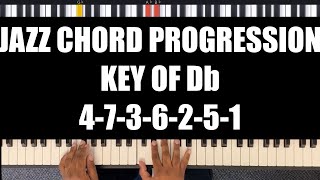 Master The 4736251 Chord Progression in Db Like A Pro - Circle of 4ths - Beginner Piano Lesson