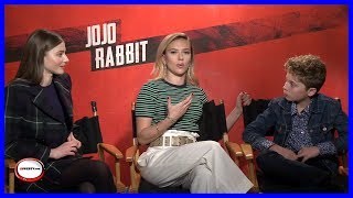 Scarlett Johansson - JOJO Rabbit Interview - Thomasin McKenzie - Roman Griffin Davis