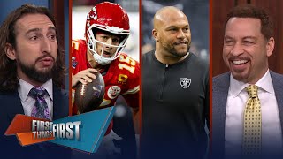 Antonio Pierce's "recipe" for beating Chiefs, Mahomes comparable to MJ or TB12? | FIRST THINGS FIRST