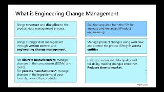 Engineering Change Management in Dynamics 365 Finance and Operations