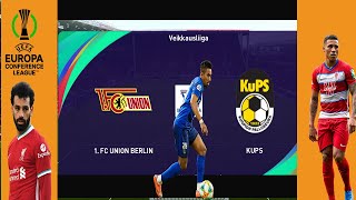 ⚽  union Berlin    vs  Kups ⚽ | 🏆 UEFA Europa conference league    (26/08/2021) 🎮 PES 21