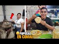 PROBANDO LAS MEJORES PUPUSAS DE EL SALVADOR EN IZALCO PUPUSAS ECHAS EN COMAL 🤤