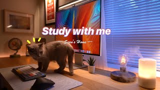 6-Hour Study with Me & My Cat | Pomodoro Timer, Lofi Relaxing Music | Day 60