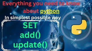 Add Elements to Set using add() and update() methods in Python #python #set #pythonforbeginners