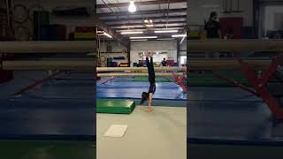 Handstand bridge kick over with panel mat