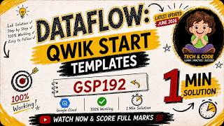 Dataflow: Qwik Start - Templates | GSP192