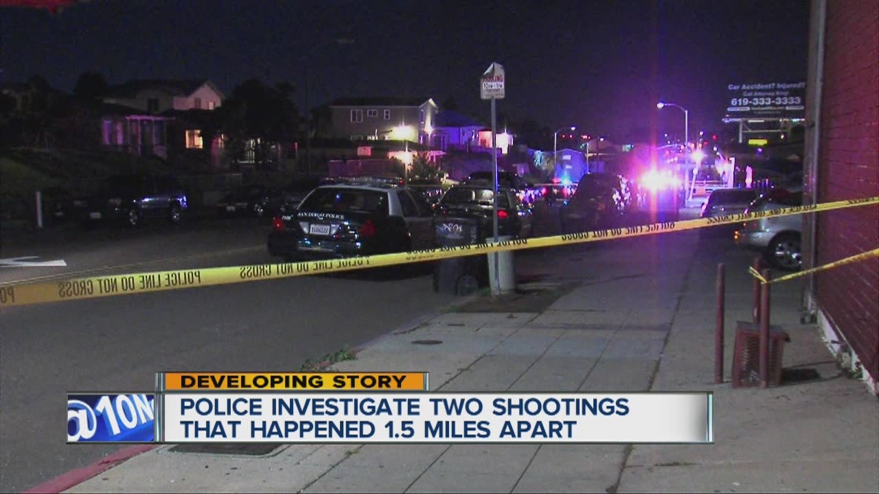 Police Investigate 2 Separate Drive-by Shootings In SE San Diego - YouTube