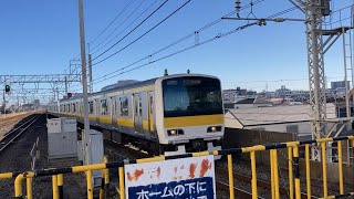 中央・総武線各駅停車E231系500番台音割れのようなモーター音で下総中山駅入線