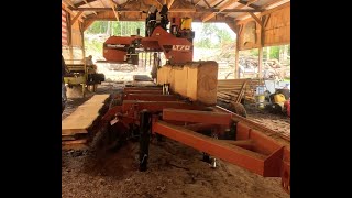 Woodmizer LT70 Sawing the Sticky Sappy Pine like Butter