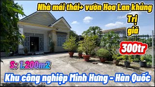 Siêu rẻ với căn nhà mái thái kèm vườn hoa lan trị giá 300tr. Cạnh khu công nghiệp lớn bậc nhất.